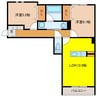 Lacine 2LDKの間取り