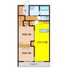 ＧＥＮＳ渡瀬　北館 2LDKの間取り
