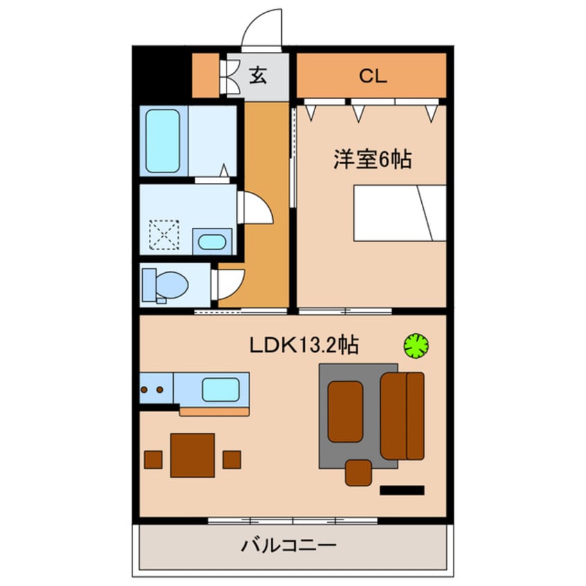 間取図 東海道本線/浜松駅 バス12分飯田下車:停歩3分 1階 築18年