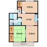 セジュールパークリブ 3DKの間取り