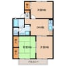 セジュールパークリブ 3DKの間取り