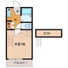 遠州鉄道/助信駅 徒歩3分 2階 築35年 1Kの間取り