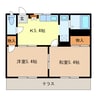 タウニー三和 2Kの間取り