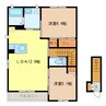 コンフォートＫＡＭＩ ＰＡＲＫ 2LDKの間取り