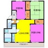 MESSAGE有玉西 3DKの間取り