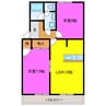 マンションカメリアⅢ 2LDKの間取り