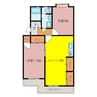 セントバークデル 2LDKの間取り