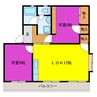 サンフラワーⅢ 2LDKの間取り