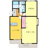 ローザンヌⅡ 2LDKの間取り