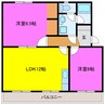 上島マンション 2LDKの間取り