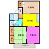 ヴァンベール若草 3DKの間取り