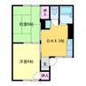 メゾネット小松 2DKの間取り