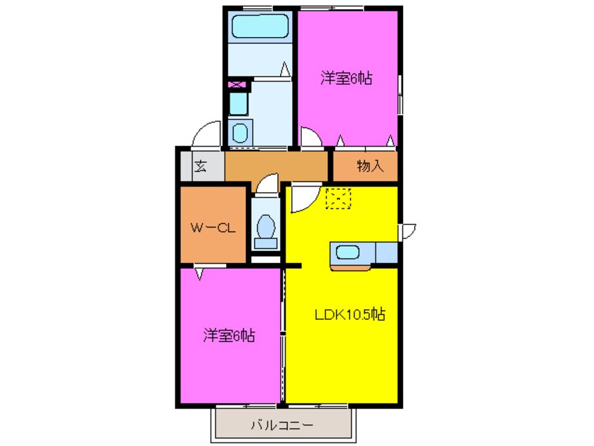 間取図 セジュールマルベリーＡ