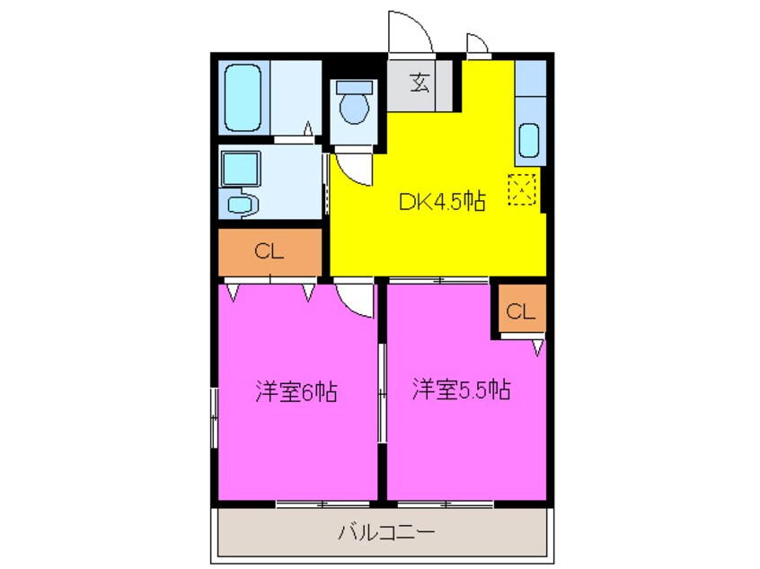 間取図 レオハイムＡ・Ｂ