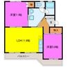 神谷マンション 2LDKの間取り