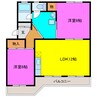 神谷マンション 2LDKの間取り