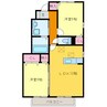 ルボアささがせＢ 2LDKの間取り