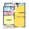 ＶＩＬＬＡ　ＣＯＣＯＯＮ上島 1LDKの間取り