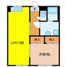 パークタウンⅡ 1LDKの間取り