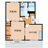 メゾンフルールⅡ 2DKの間取り