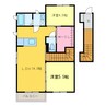Ｃｒｅｃｃｅｏ　Ｓｑｕａｒｅ 2LDKの間取り