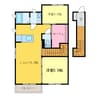 Ｃｒｅｃｃｅｏ　Ｓｑｕａｒｅ 2LDKの間取り