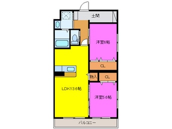 間取図 カフェ・プレッシオン