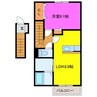グランドゥールＡ・Ｂ 1LDKの間取り