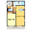 ビューノ市野 1LDKの間取り