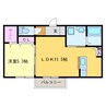 カーサ　フェリオ 1LDKの間取り