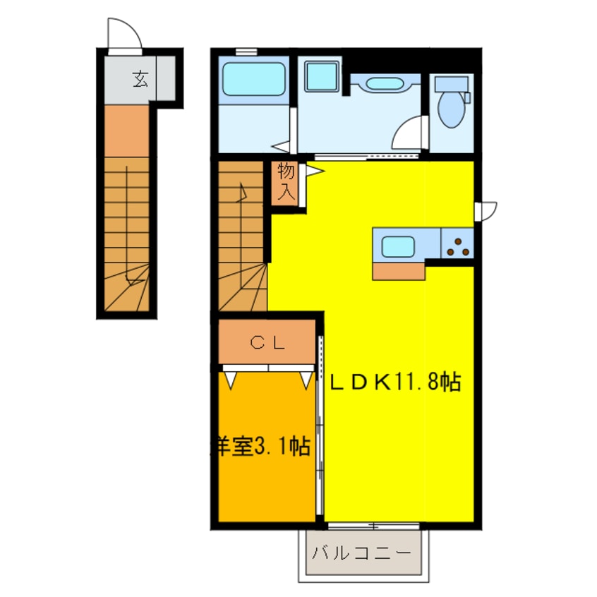 間取図 エクセル21　Ｖ