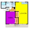 スプリングサンハイツ 1LDKの間取り