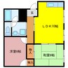 ラ・ポール 2LDKの間取り