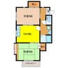 サンハウス中山 2DKの間取り