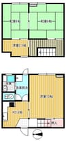 片野アパート 4Kの間取り