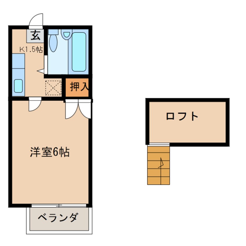 間取図 高山本線（岐阜県内）/高山駅 バス16分市政記念館下車:停歩3分 2階 築30年