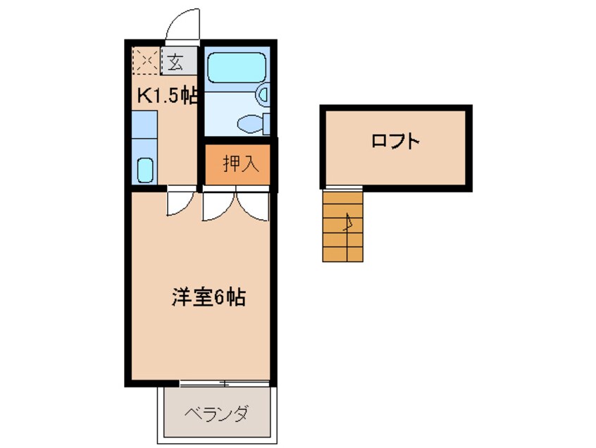 間取図 シャンツェin城山　弐番館