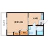 千里ハイツ 1DKの間取り