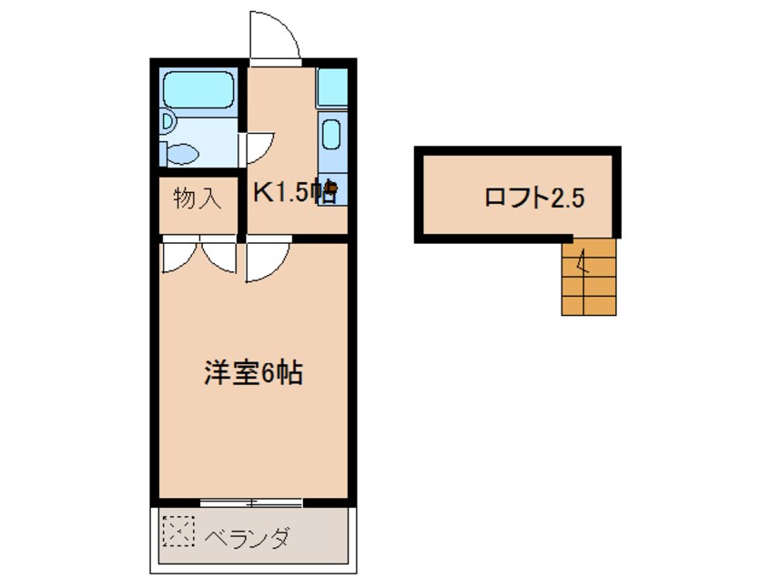 間取図 高山本線（岐阜県内）/高山駅 徒歩7分 2階 築29年