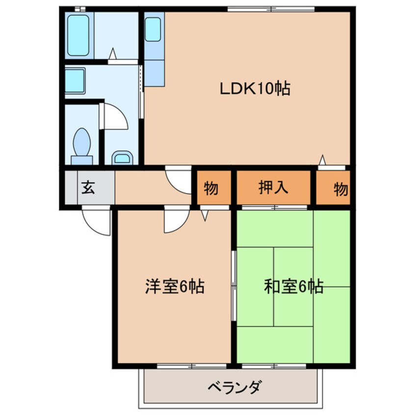 間取図 ハイツサンクローバーE棟