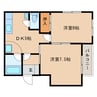 ハイツ匠 2DKの間取り