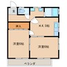 マンション飛騨 2Kの間取り