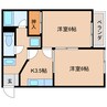 マンション飛騨 2DKの間取り