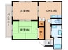 グリーンハウス 2DKの間取り