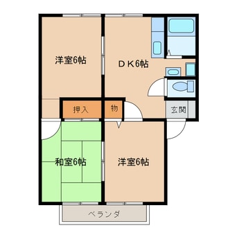 間取図 サンビレッジ冬頭A棟