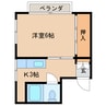 メゾン富士 1Kの間取り