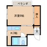 メゾン富士 1Kの間取り