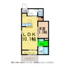 ボヌールA・B 1LDKの間取り