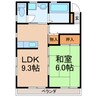 レジデンス梶島 1LDKの間取り