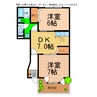 カトレア 2DKの間取り